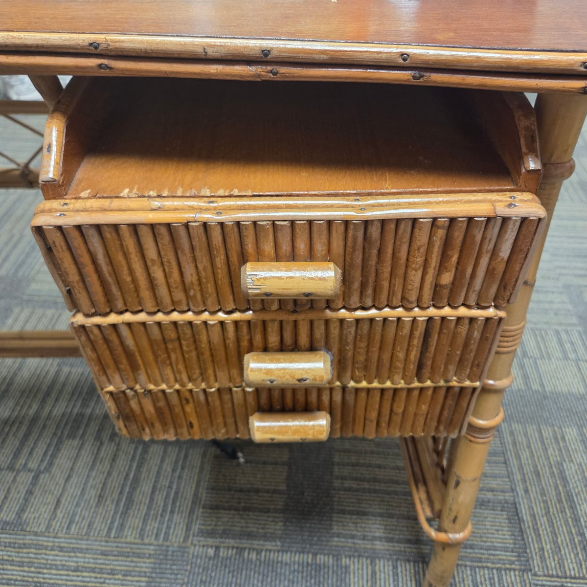 Rattan Desk  – Circa 1960–1970-photo-5