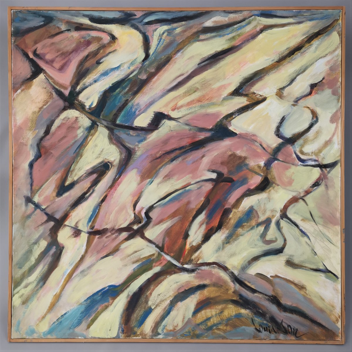 Louis Son (1921-1996) “terre Aride” Composition Abstraite