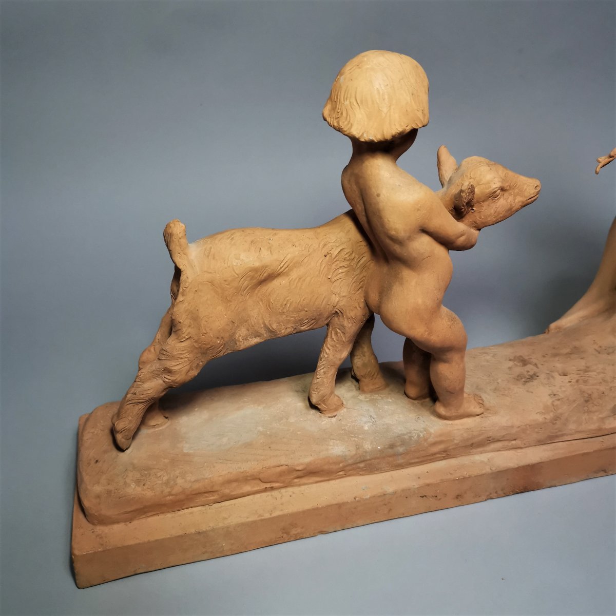 Terracotta Sculpture By Louis Riché (1877 - 1949)-photo-3