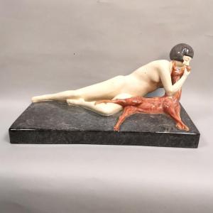 Marcel Guillard (1896-?) Art-deco Sculpture, Etling Paris Edition