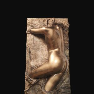 Sculpture En Plâtre, Tissu Par Christian Defays XXe 