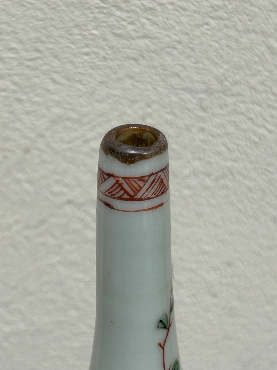 Aspersoir En Porcelaine De Chine 18ème Avec Bouchon En Argent-photo-3