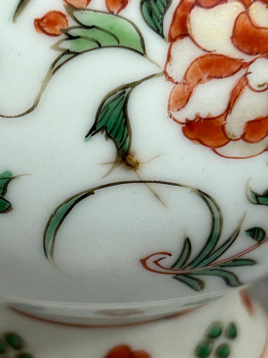 Aspersoir En Porcelaine De Chine 18ème Avec Bouchon En Argent-photo-1