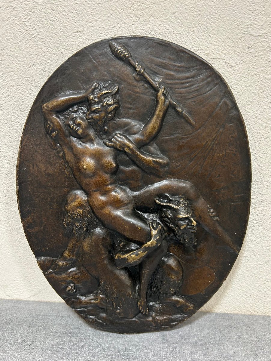 Médaillon En Bronze De Claude Michel Clodion