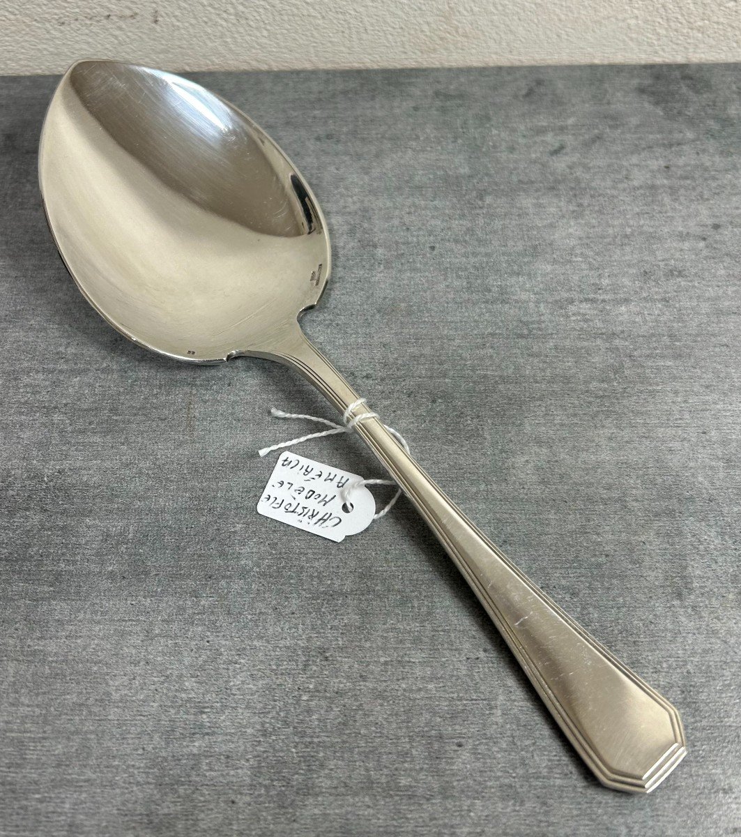 Cuillère De Service En Métal Argenté Modèle América De Chez Christofle
