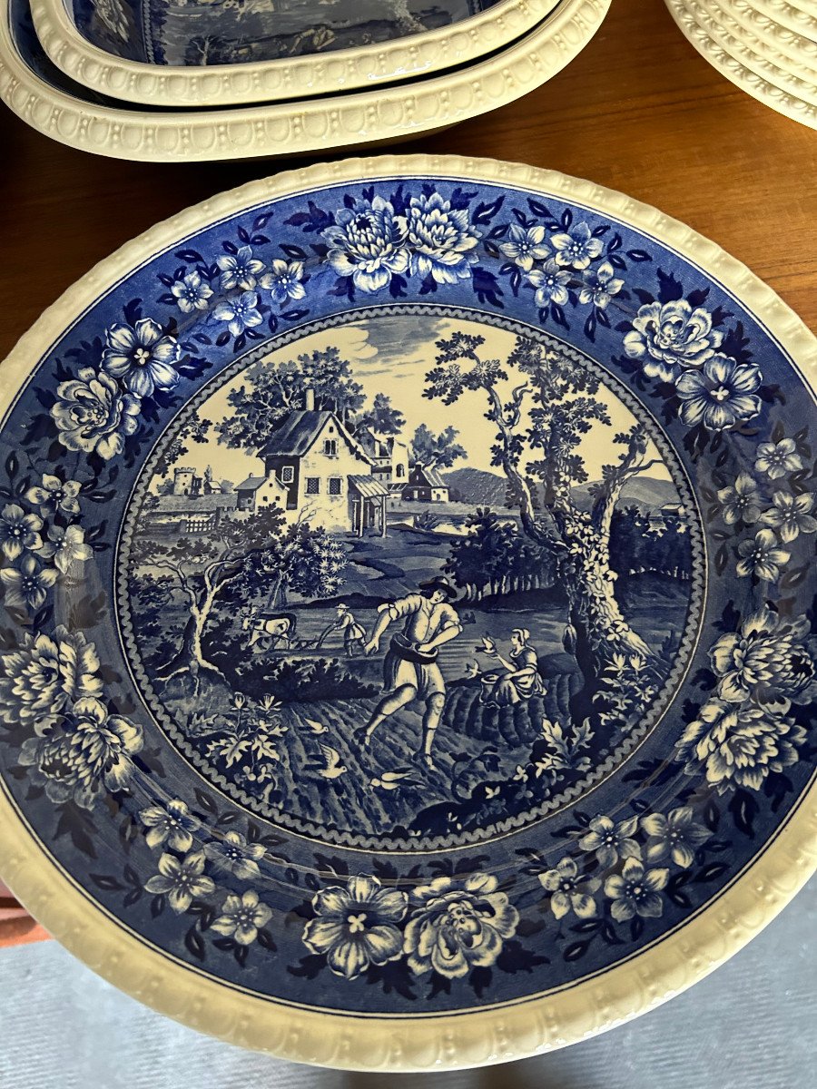 Villeroy And Boch Table Service Rustica Blue Model 100 Pieces-photo-4