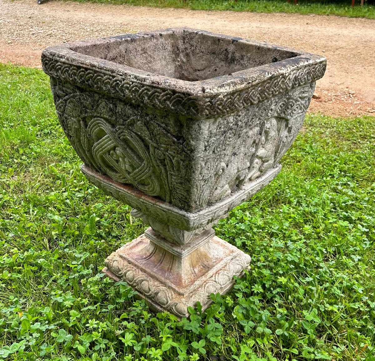 Jardinière En Pierre Reconstituée (ciment)-photo-2