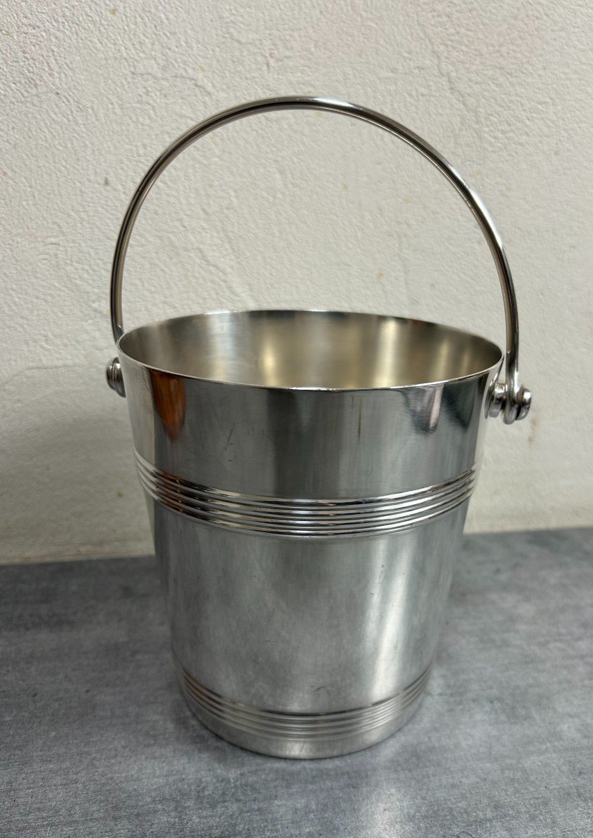 Christofle Galia Silver Metal Ice Bucket 1950s