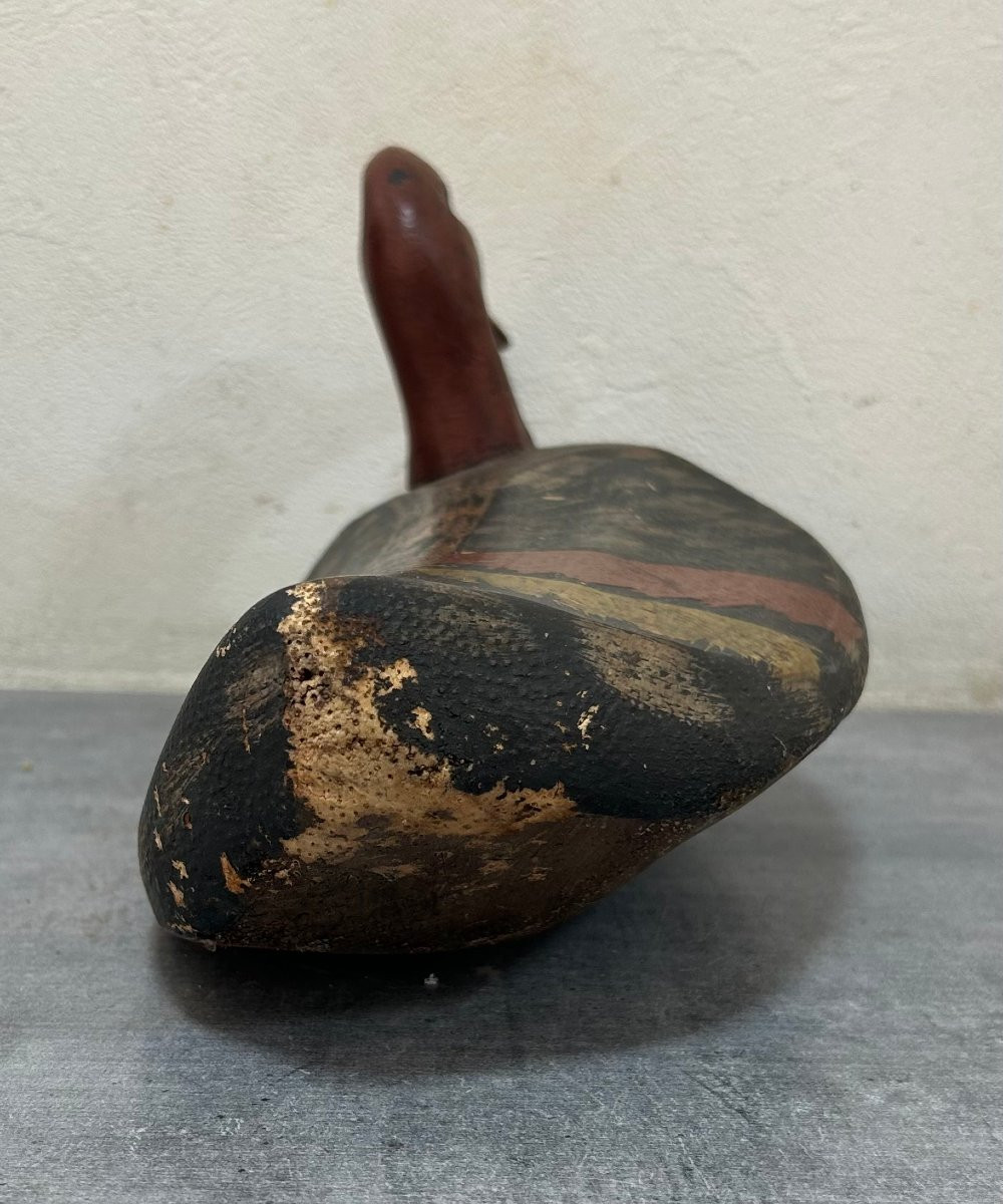 Duck Call (call) Polychrome Sculpture Late 19th Century-photo-4