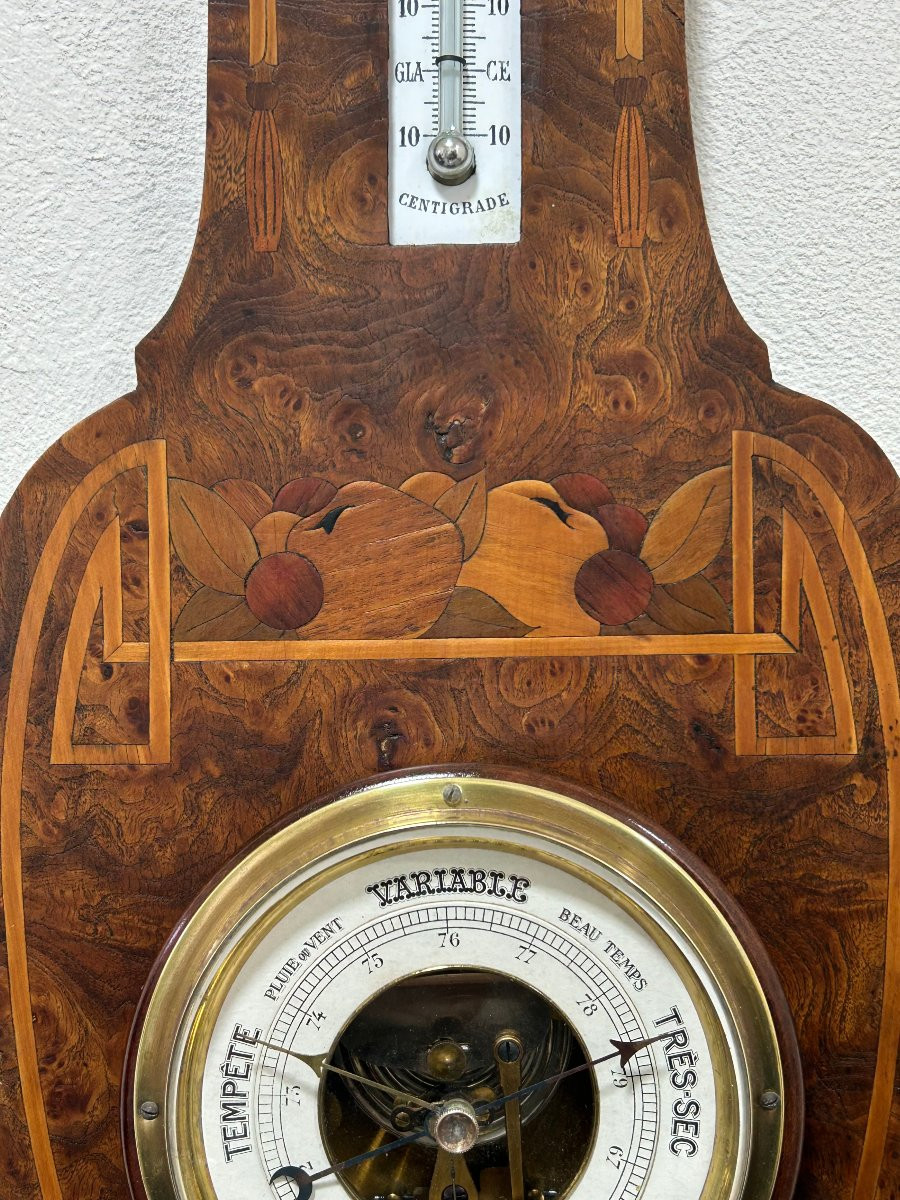 Aneroid Barometer, Circa 1900-1930, Art Nouveau/art Deco Style-photo-1
