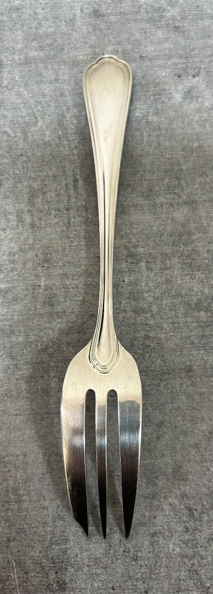 Christofle Spatours 12-piece Silver-plated Oyster Fork Set-photo-4