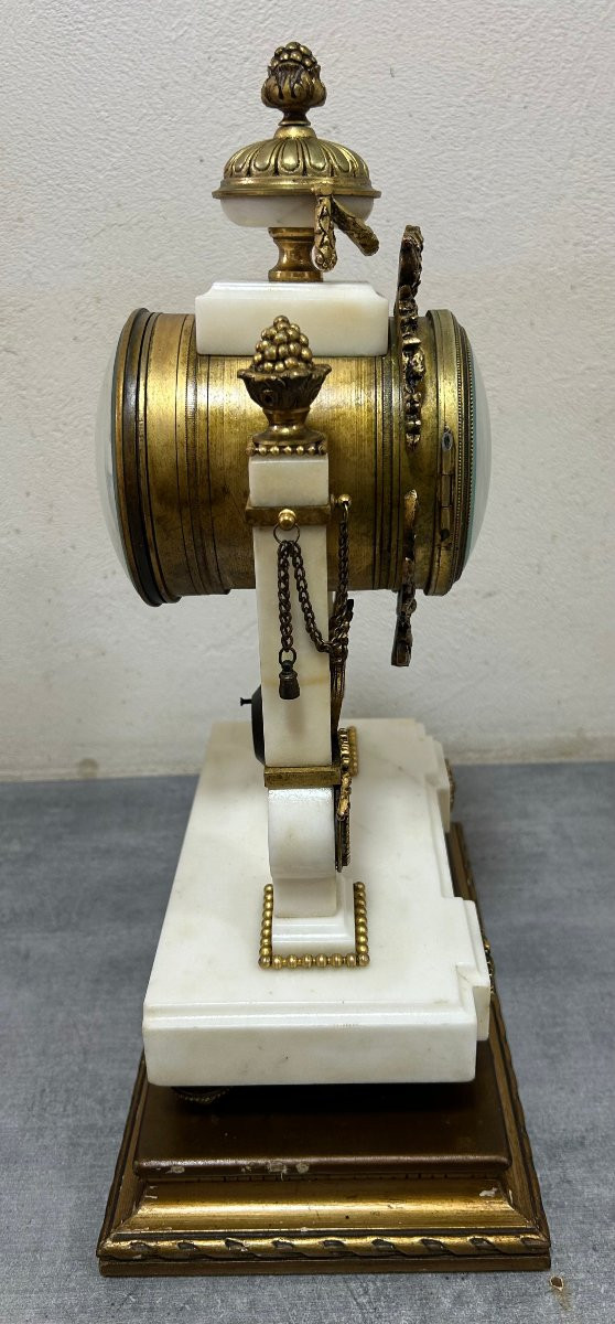 Small Louis XVI Style Prosthetic Clock From The Napoleon III Period, Also Known As A Bedroom Clock-photo-4