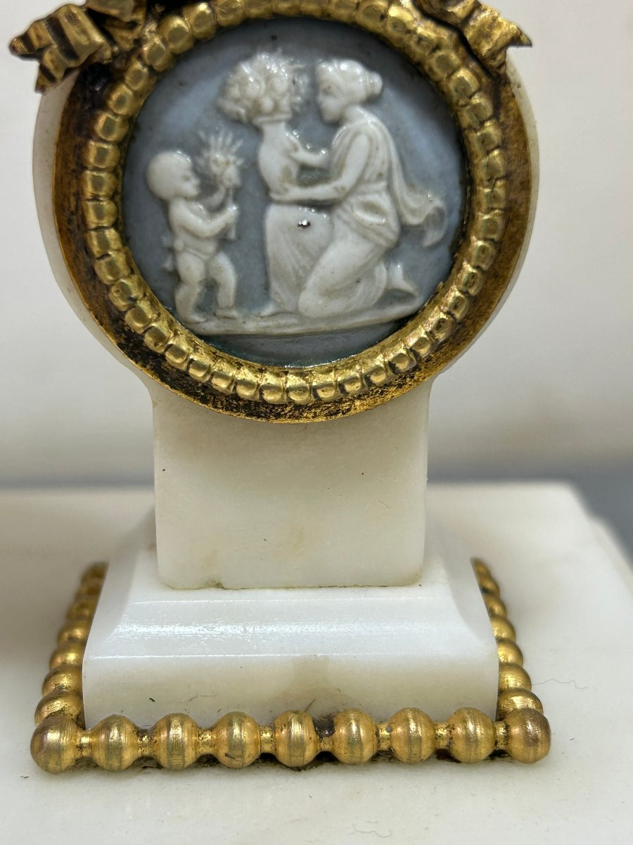 Small Louis XVI Style Prosthetic Clock From The Napoleon III Period, Also Known As A Bedroom Clock-photo-3