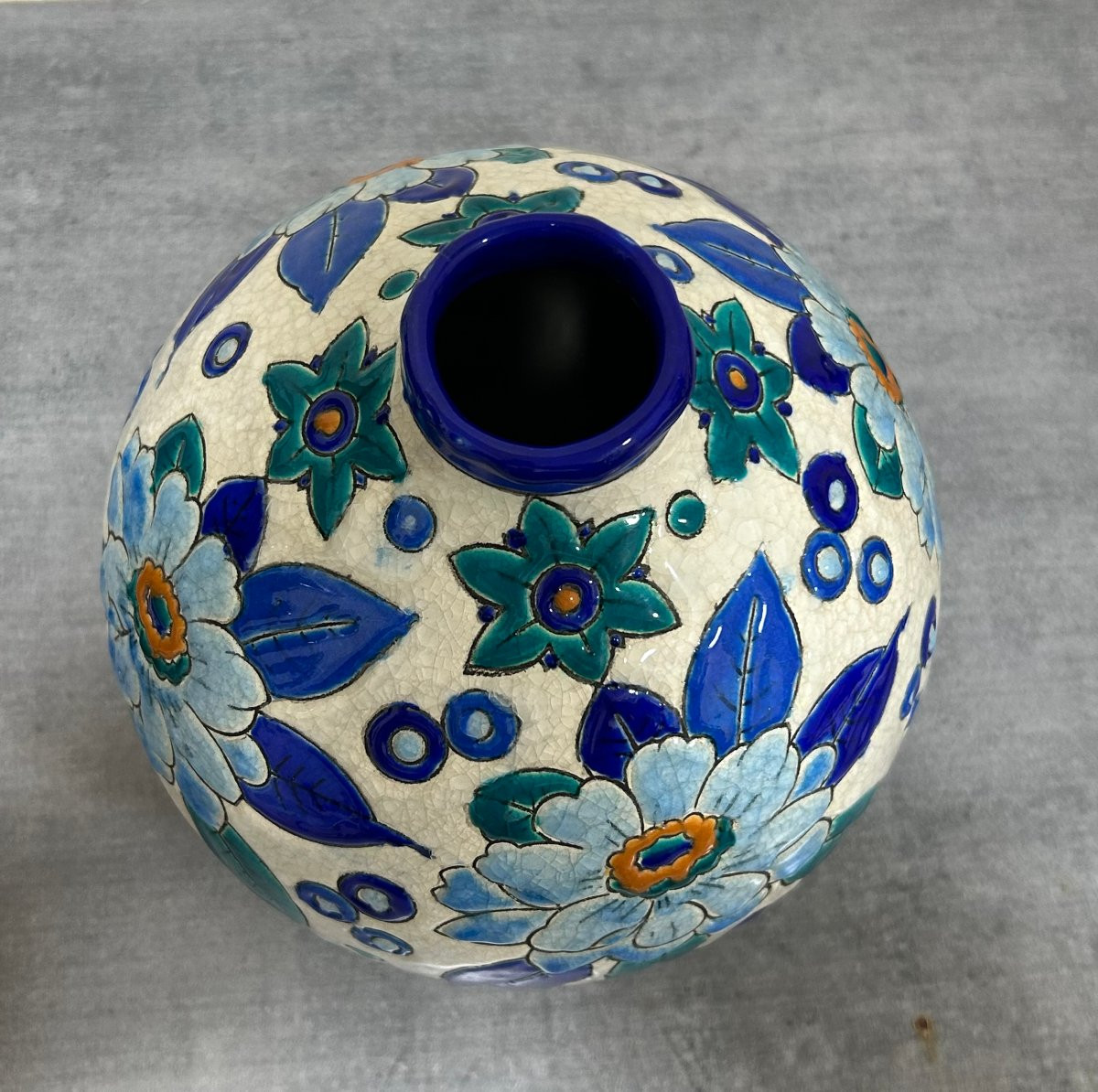 Vase Charles Catteau Boch Frères Kéramis Art déco-photo-2