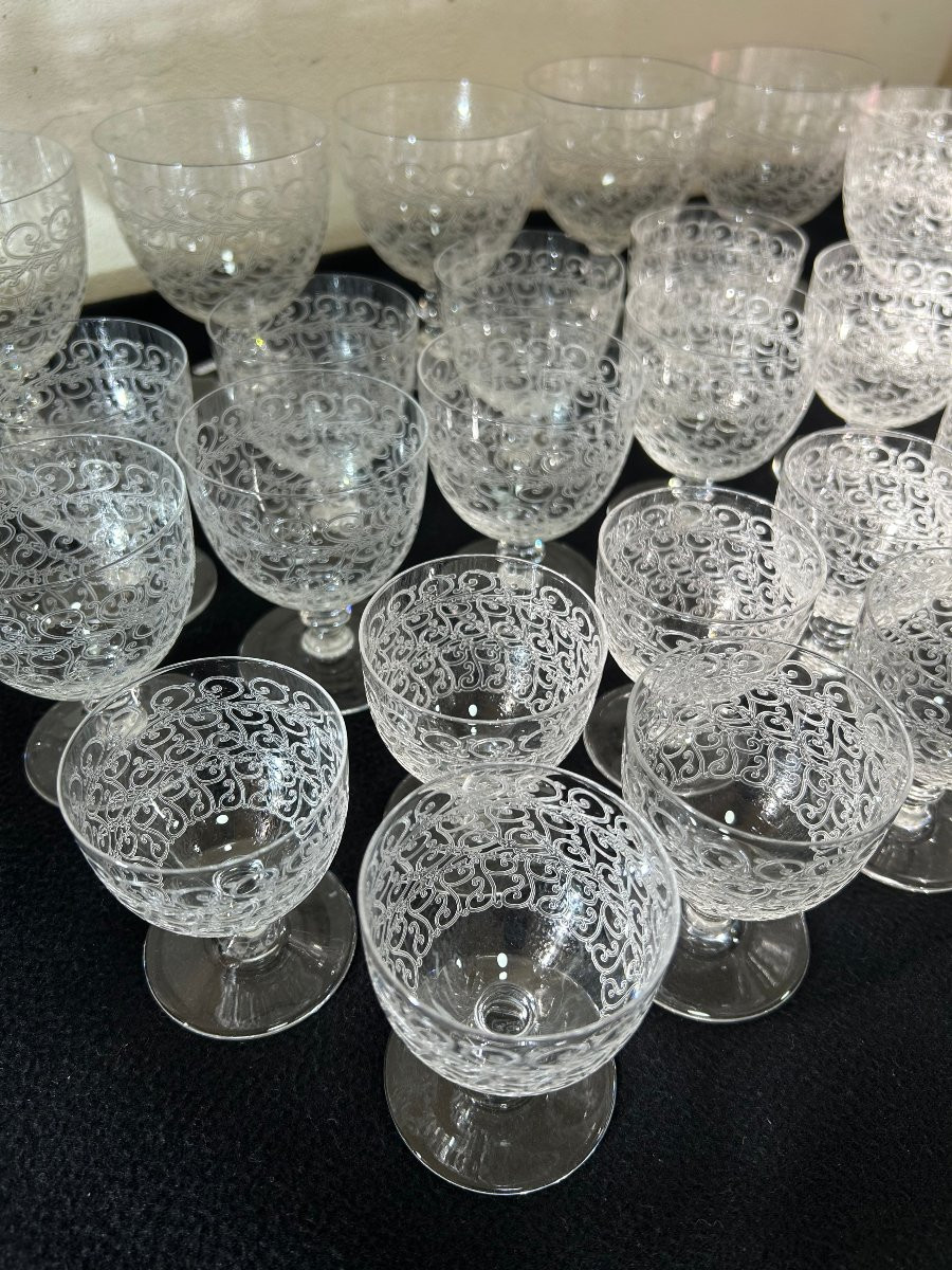30 verres en cristal de baccarat modèle Rohan -photo-2