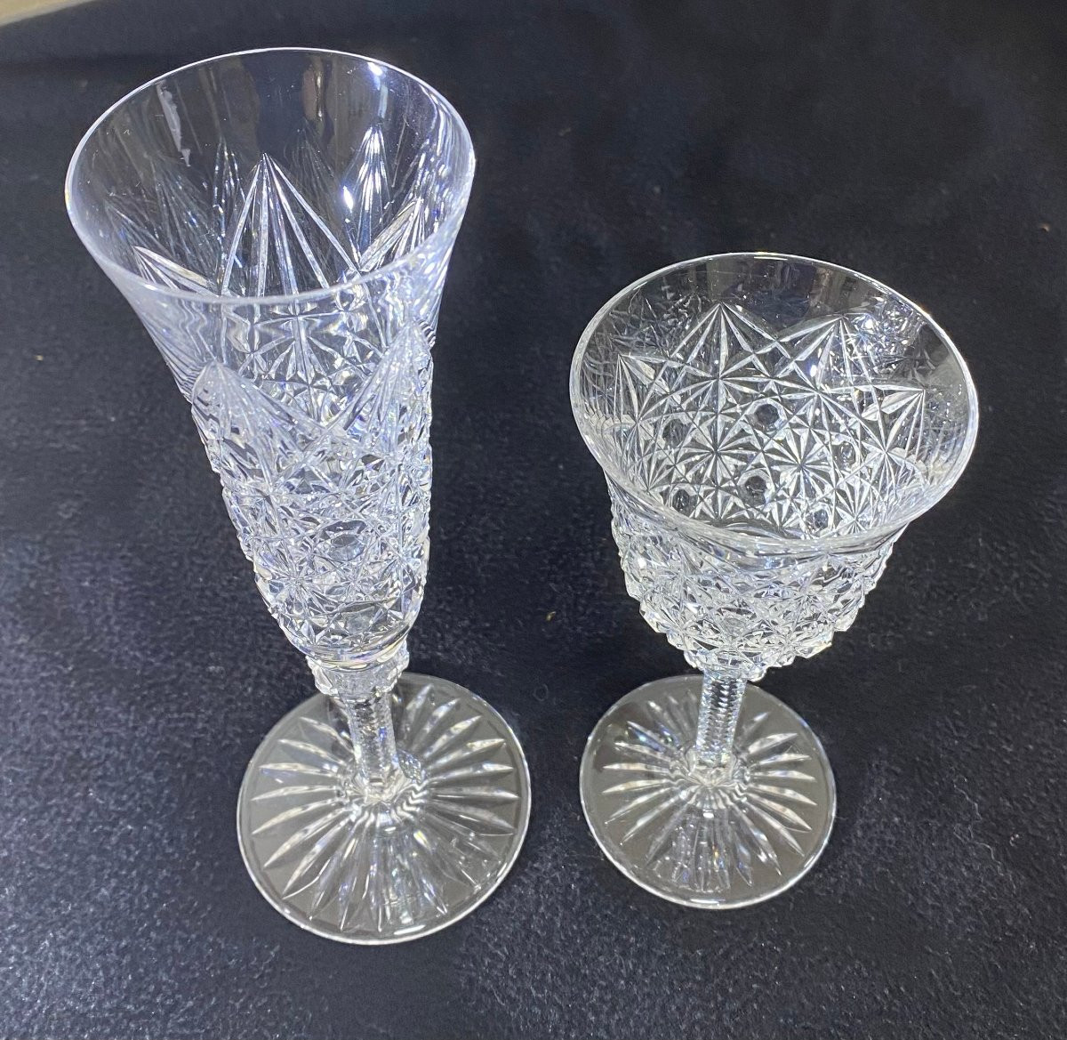 16 verre en cristal de Saint Louis modèle Roemer-photo-3