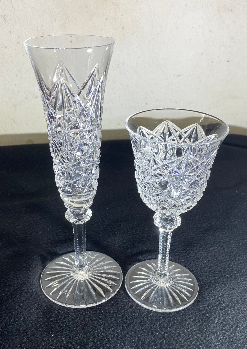 16 verre en cristal de Saint Louis modèle Roemer-photo-4