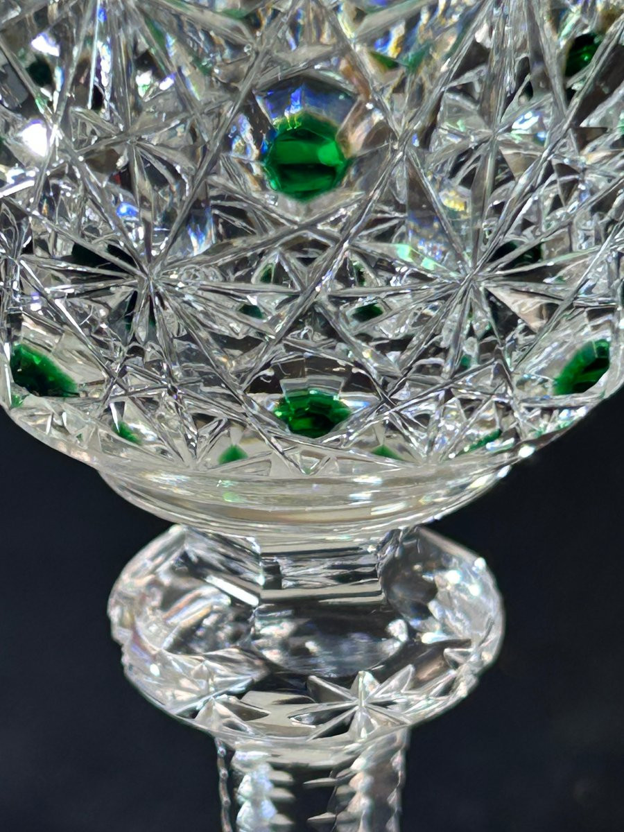12 grands verres de couleur cristal Saint Louis modèle Roemer-photo-2