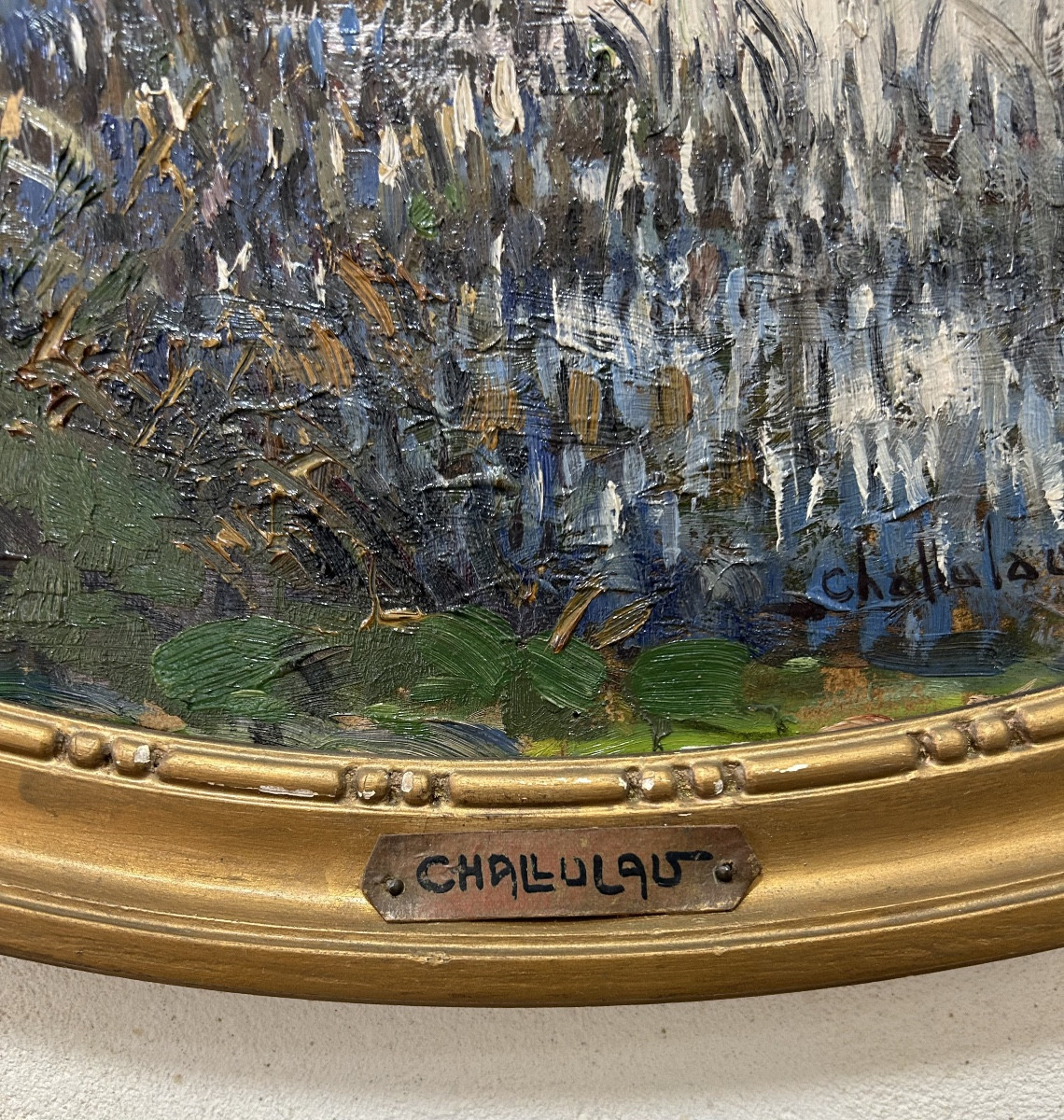 Oil On Cardboard By Marcel Henri émile Challulau (1887-1982)-photo-3