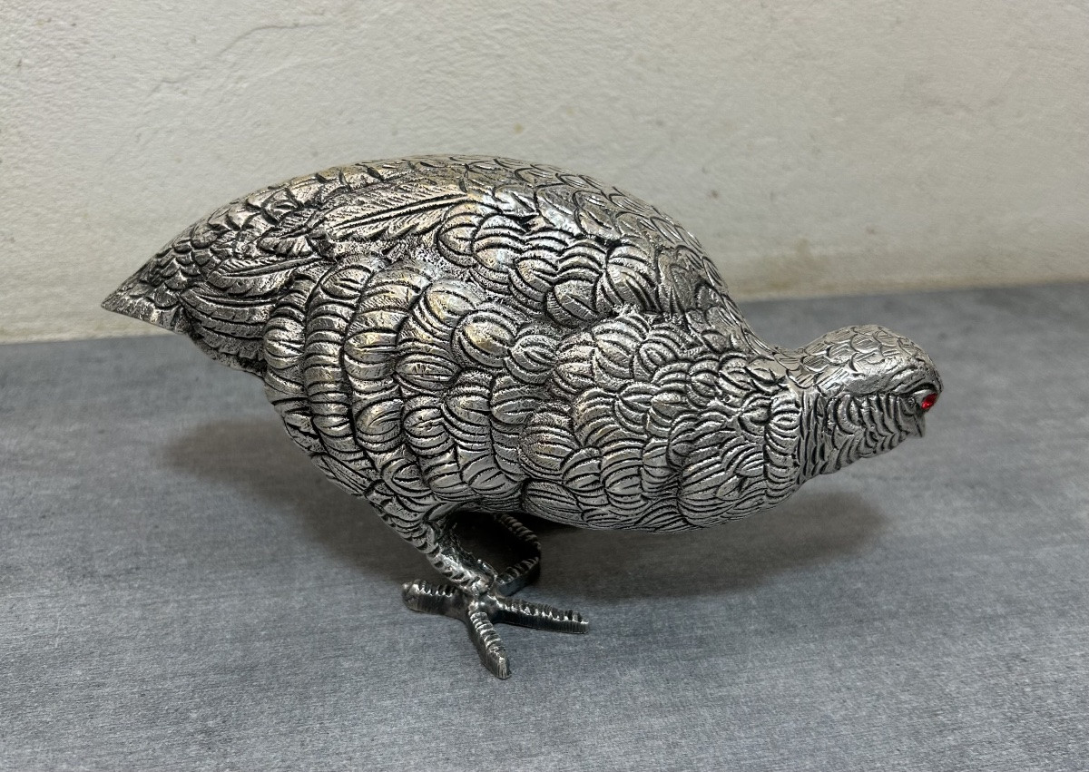 Silver-plated Bronze Partridge-photo-2
