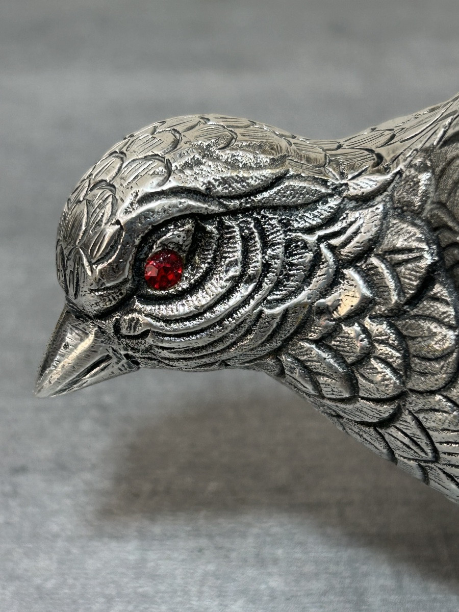 Silver-plated Bronze Partridge-photo-4