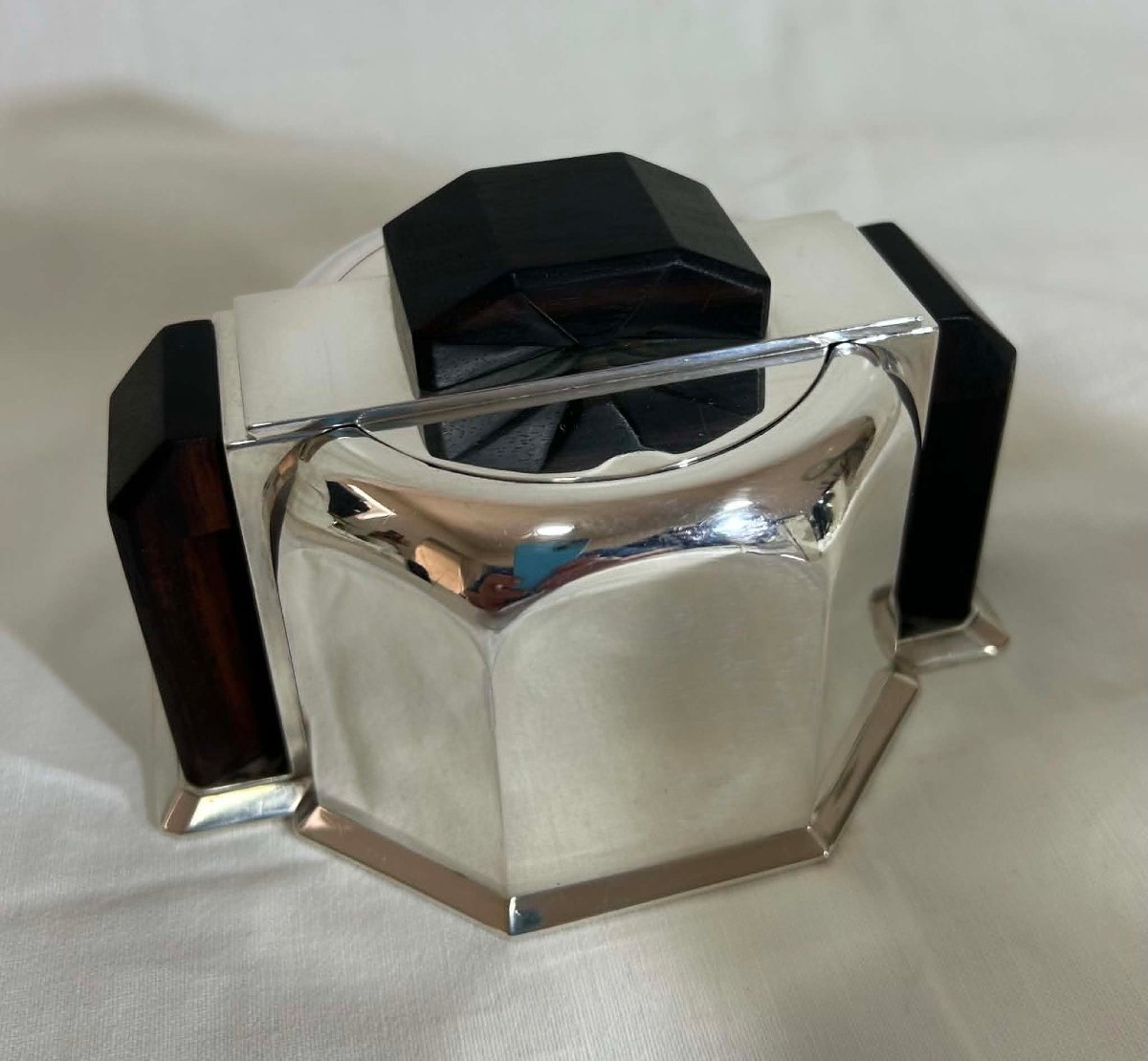 Art Deco Period Solid Silver Coffee And Tea Service, Henri Lapparra Paris Silversmith.-photo-2