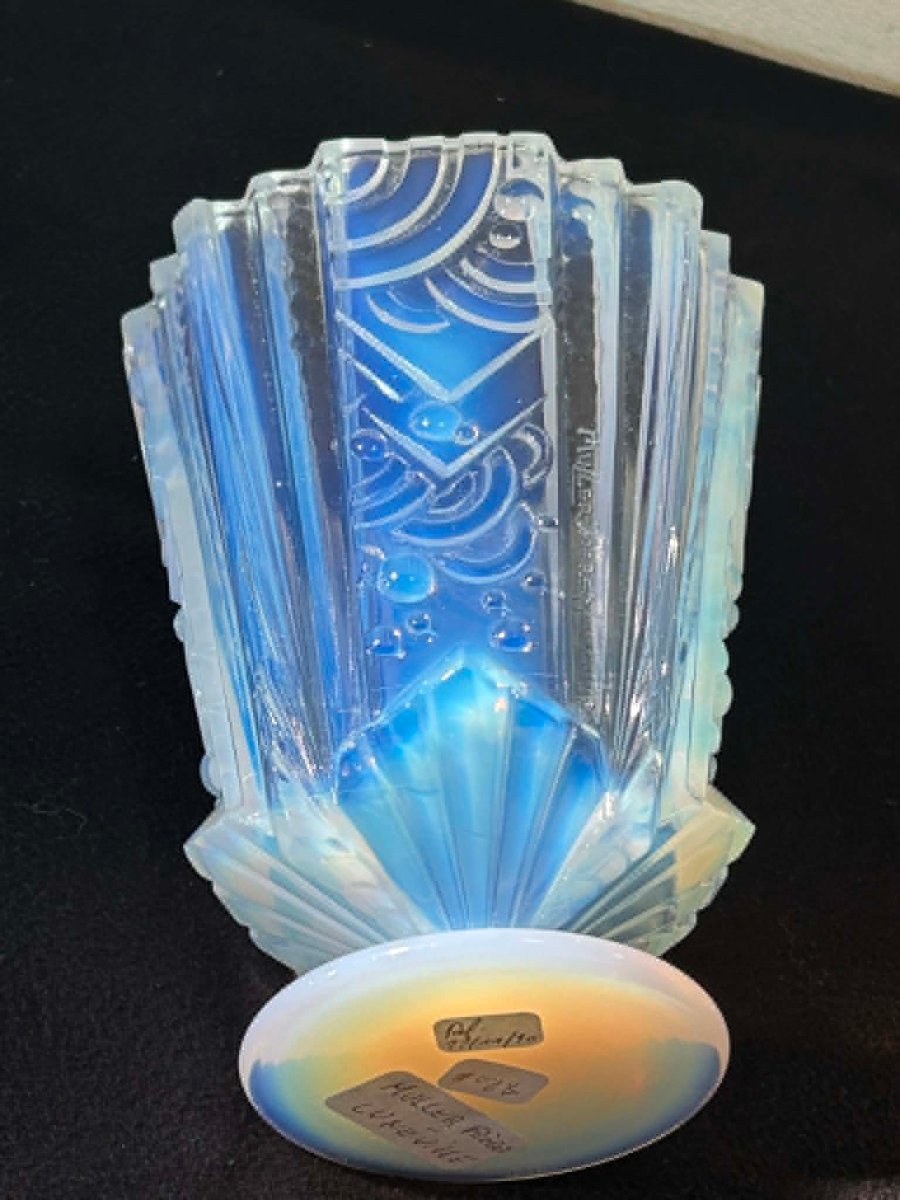 vase opalescent Art déco signé Muller frère Luneville 1930-photo-2