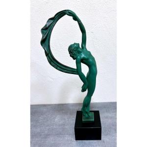 Sculpture Art Déco 1930 Des Ateliers Max Le Verrier Signée Raymond Guerbe
