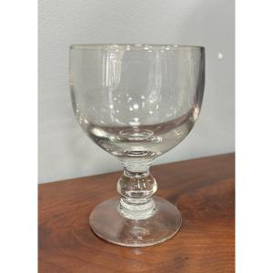 24 Louis Philippe Period Wine Glasses In Mouth Blown Glass