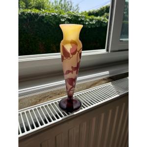 Emile Gallé Vase, Flower Decor