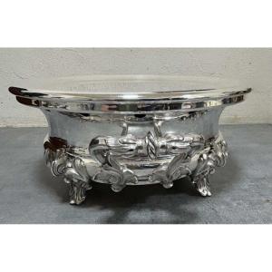 Antique Silver-plated Metal Food Warmer Signed Christofle