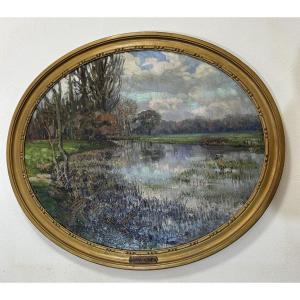Huile sur carton de Marcel Henri Émile Challulau (1887-1982)