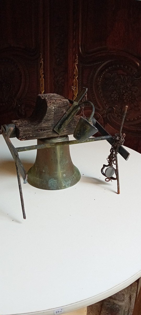 Cloche D Appel En Bronze-photo-1