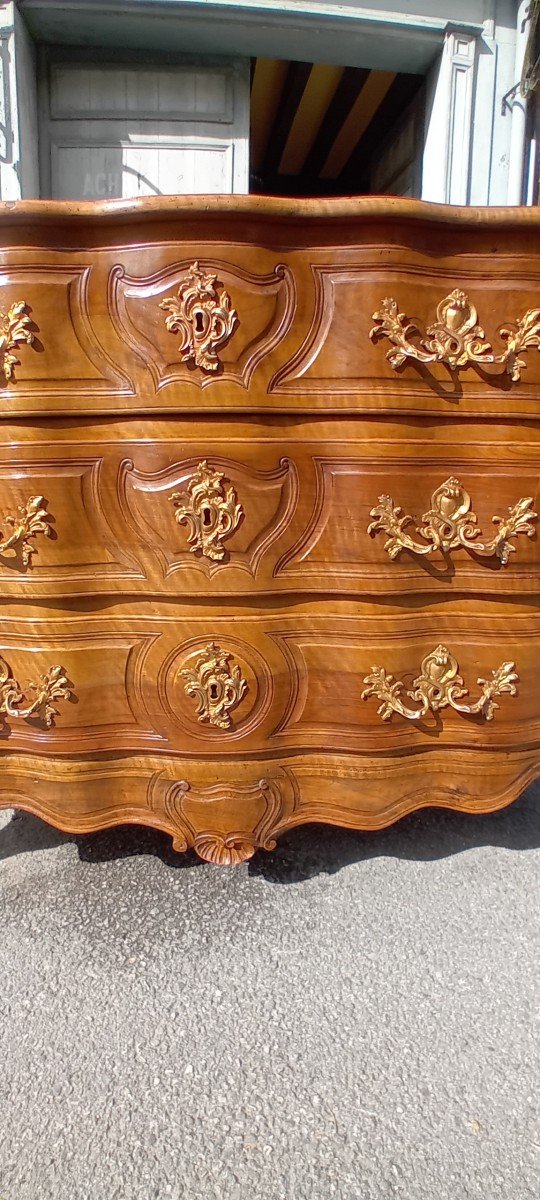Louis XV Walnut Commode 18th-photo-4