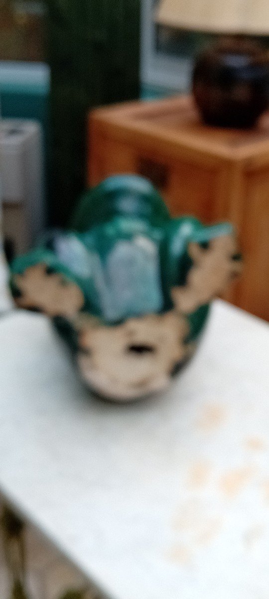 Grande Grenouille En Céramique-photo-6