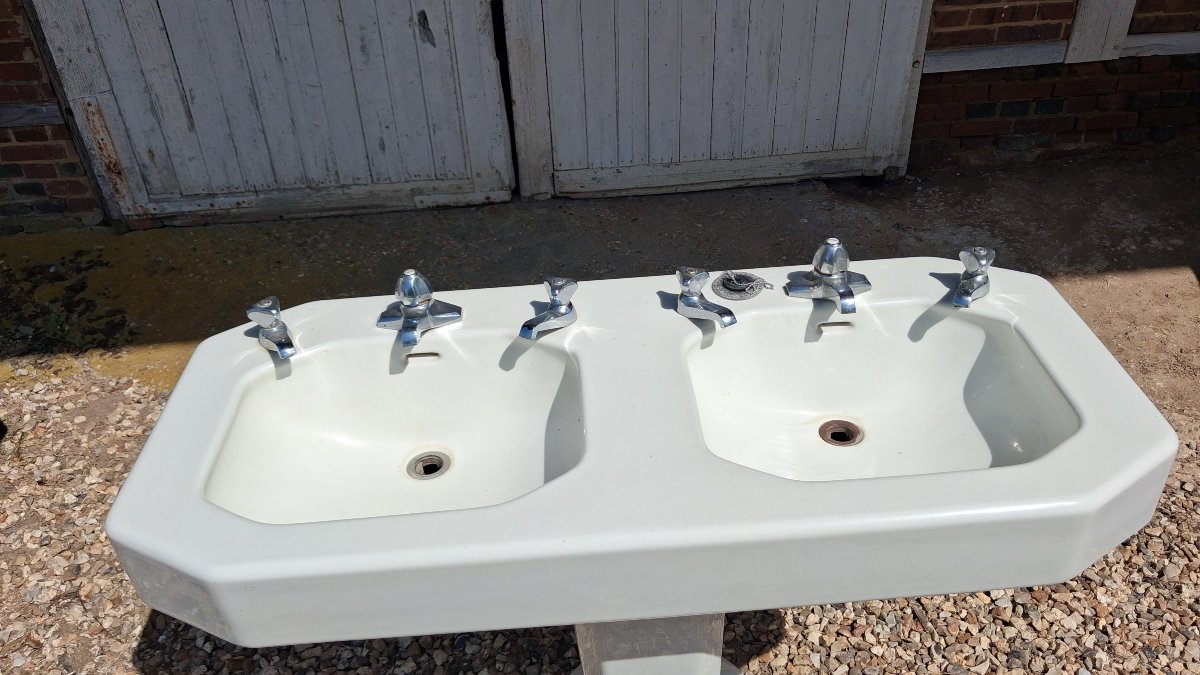 Double Washbasin With Console Year 30-photo-4