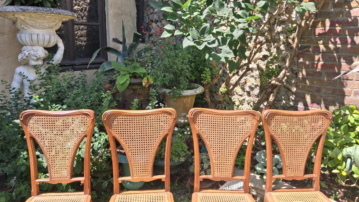 4 Art Nouveau Chairs-photo-3