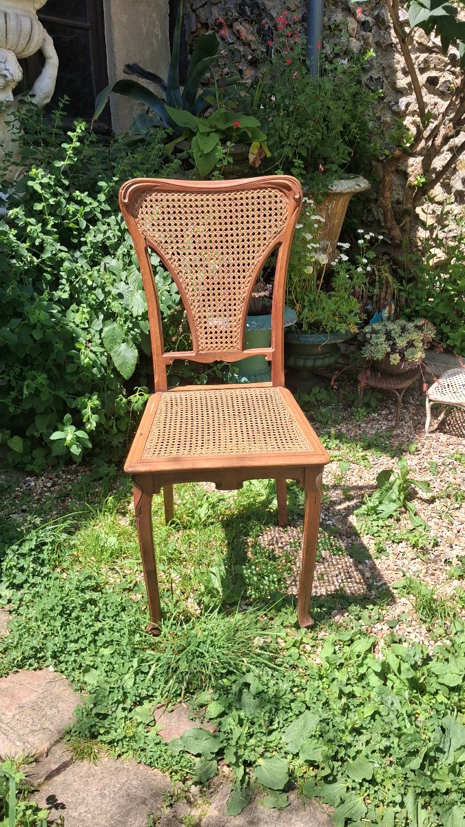 4 Art Nouveau Chairs-photo-3