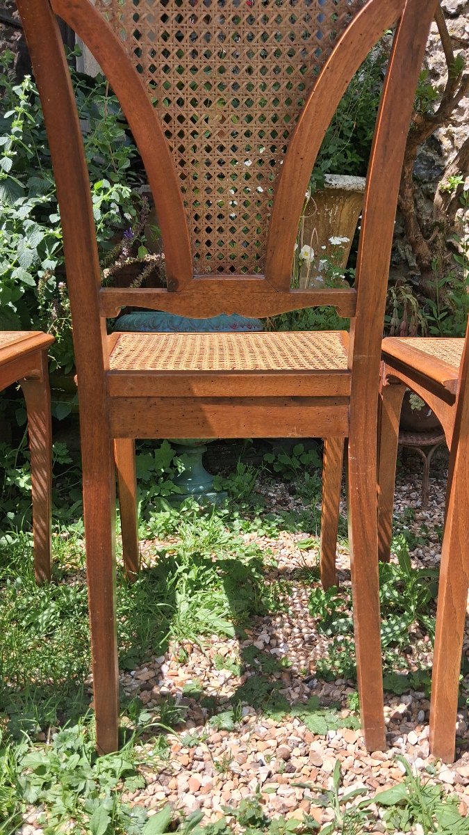 4 Art Nouveau Chairs-photo-5