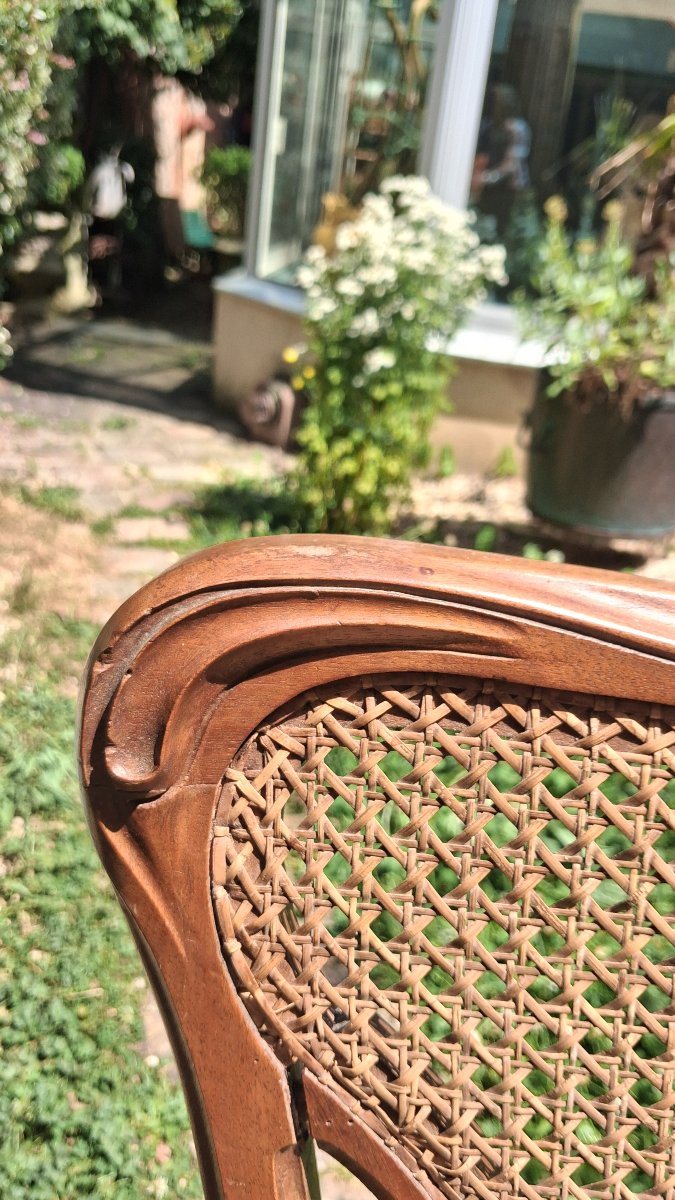 4 Art Nouveau Chairs-photo-8