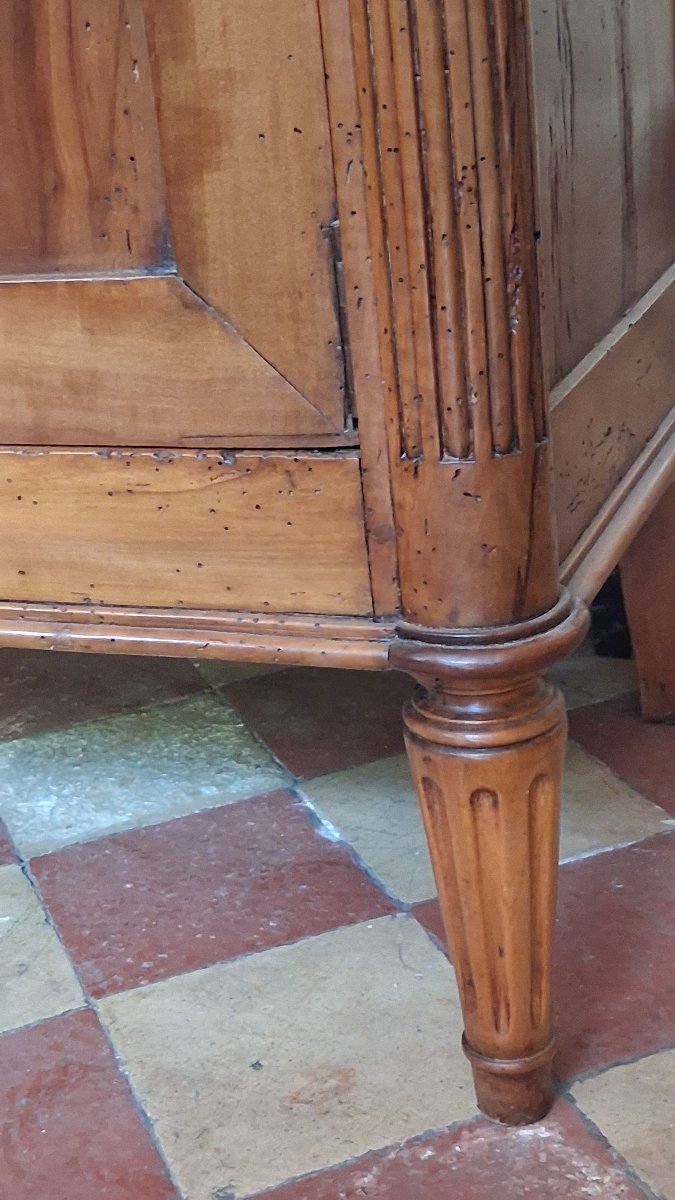 Secrétaire louis XVI en bois fruitier 18ème -photo-2