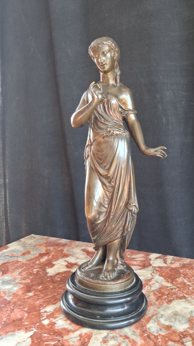 Bronze femme drapée à l antique 19ème 