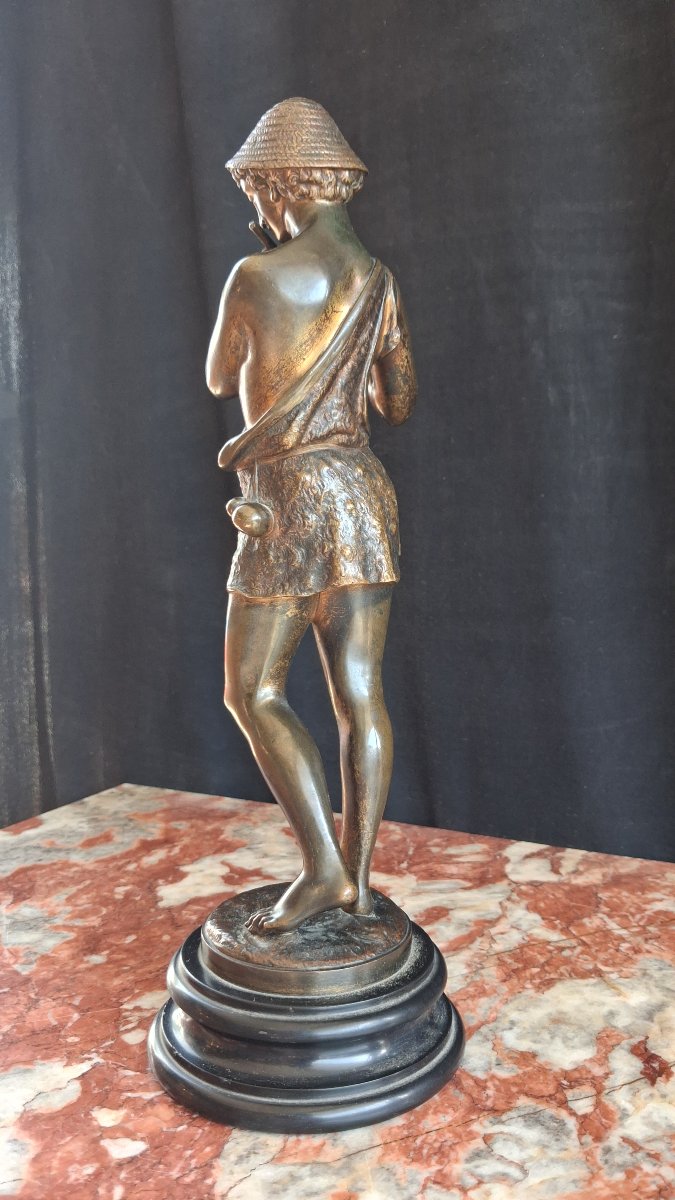 Bronze jeune berger signé richard 19ème -photo-4