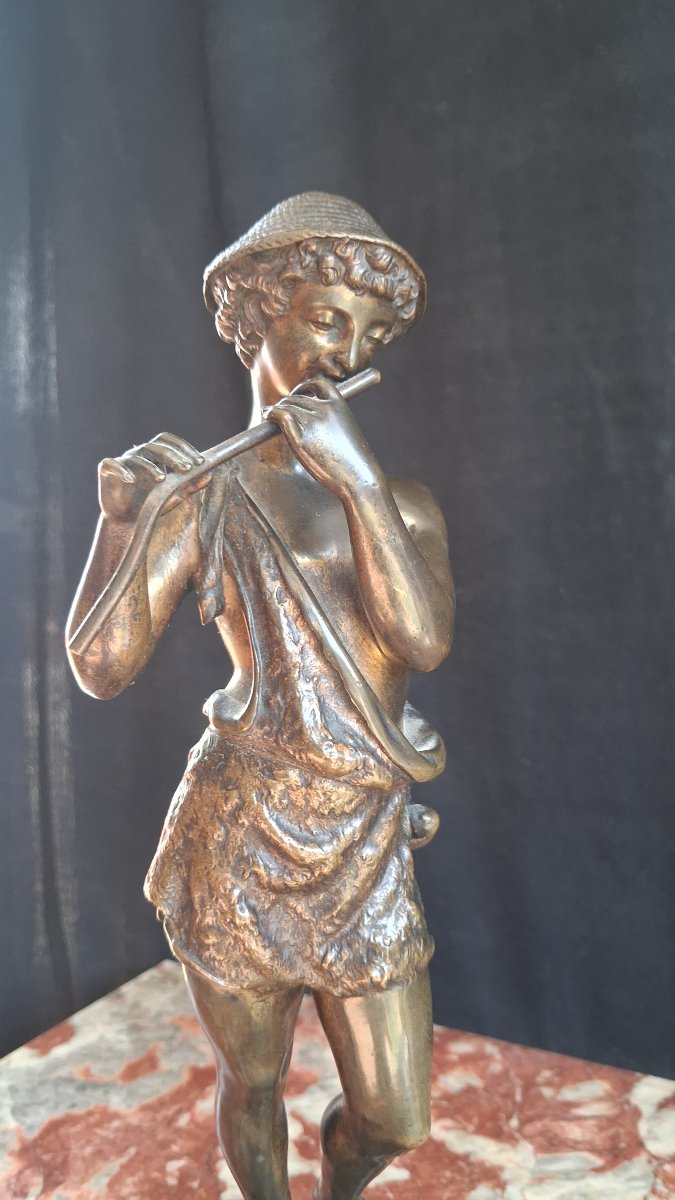 Bronze jeune berger signé richard 19ème -photo-5