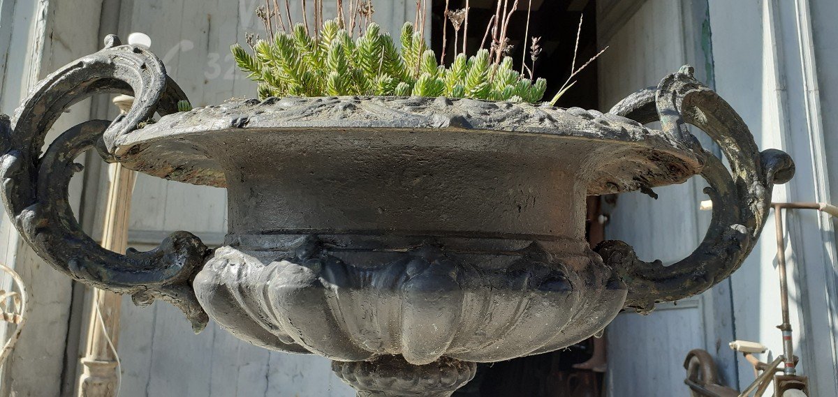 Vase En Fonte De Jardin 19éme-photo-2