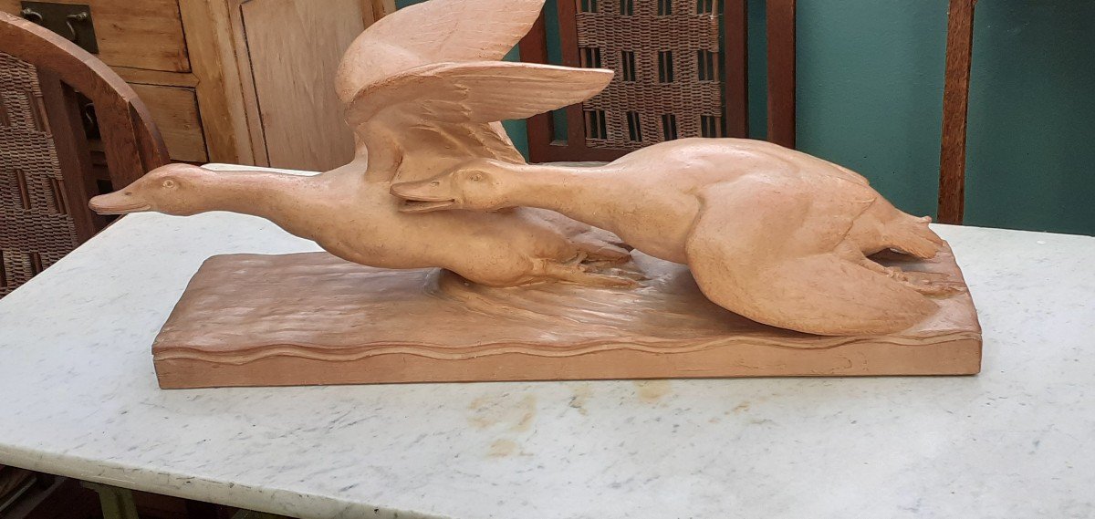 Animal Terracotta Signed H Bargas-photo-2