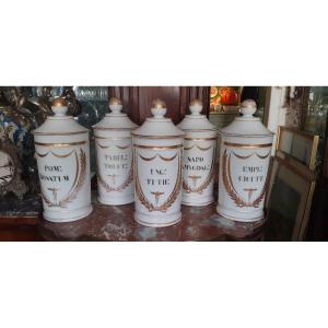 Paris Porcelain Pharmacy Pots 19th