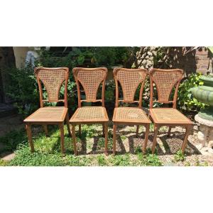 4 chaises art nouveau