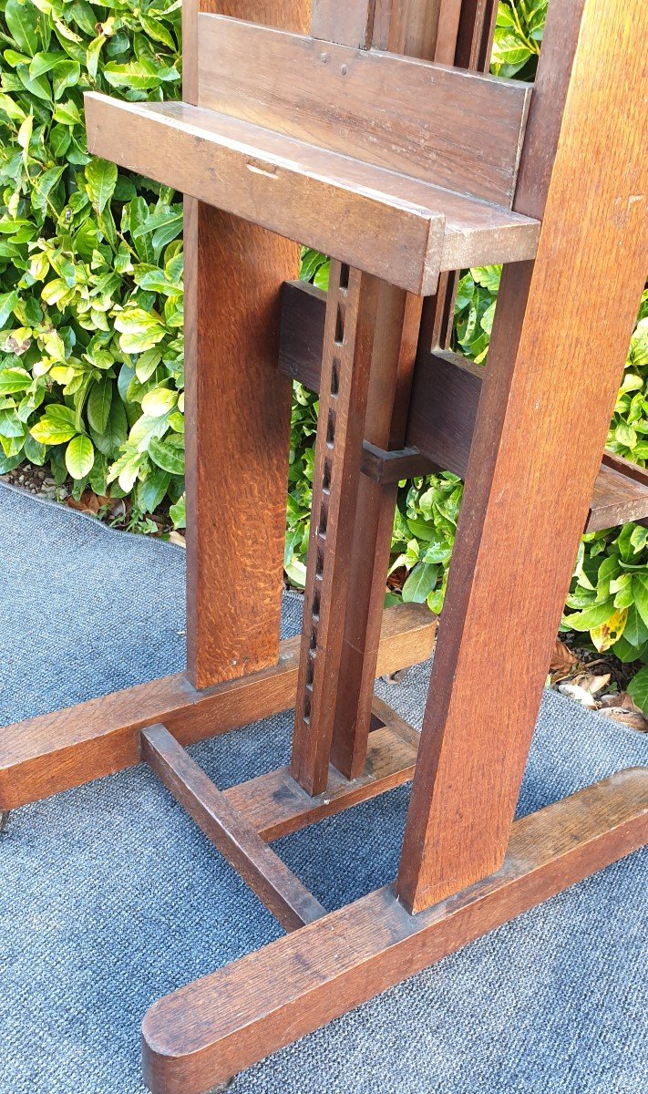 Double Sided Painter's Easel XIX Th Oak-photo-3