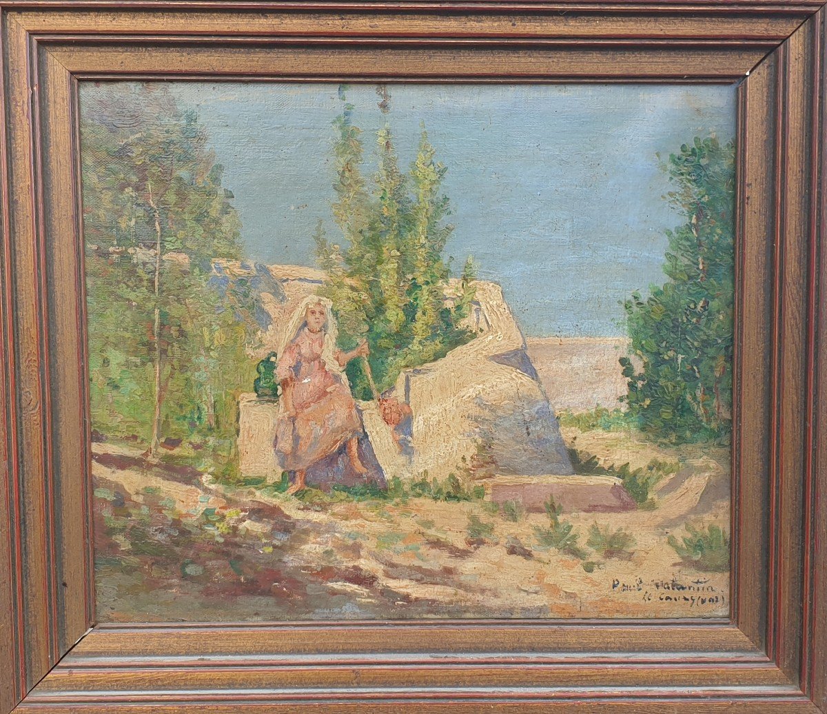 Paul Valantin Orientalist Landscape Painter Lyonnais